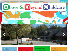 Tablet Screenshot of aboveandbeyondchildcare.com